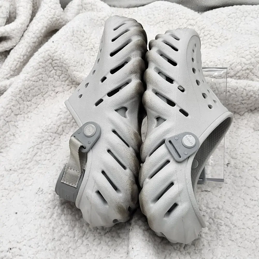 Crocs Echo grey Clog  slip on size  J 5